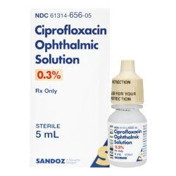 Ciprofloxacin Ophthalmic Solution 0.3% 5mL 1/Bottle