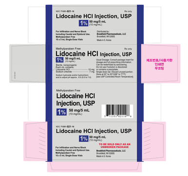Lidocaine HCl (MPF) 1% 10mg/mL 5mL 25/SDV