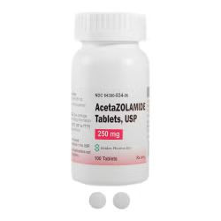 Acetazolamide 250mg Tab WH RND 100/Bottle
