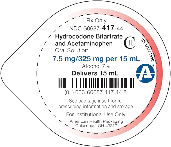 Hydrocodone Bitartrate / Acetaminophen 7.5mg - 325mg 15mL 50/Box