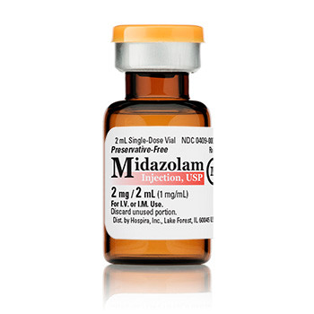 Midazolam 1mg/mL 2mL 25/SDV