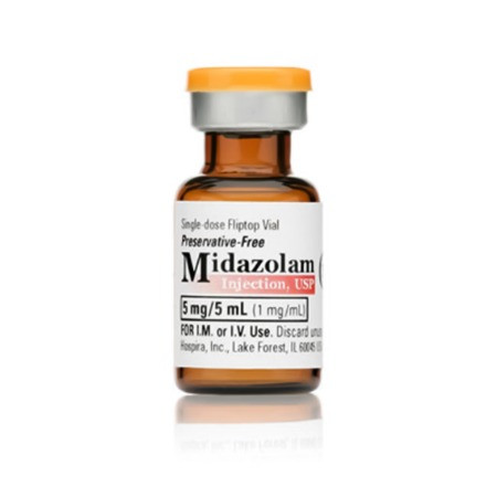 Midazolam HCl (PF) 1mg/mL 5mL 10/SDV