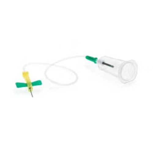 Blood Collection Set 21 Gauge 3/4 Inch Needle Length Safety Needle 12 Inch Tubing Sterile