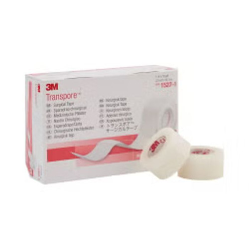 Medical Tape 3M Transpore Water Resistant Plastic 1Inch X 10yard Transparent NonSterile 12/Box