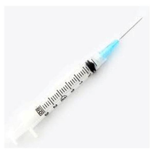 Syringe with Needle, 3CC Thin Wall 21gx1” 100/Box