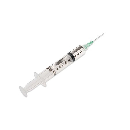 Syringe with Needle, 10CC Thin Wall 21gx1” 100/Box