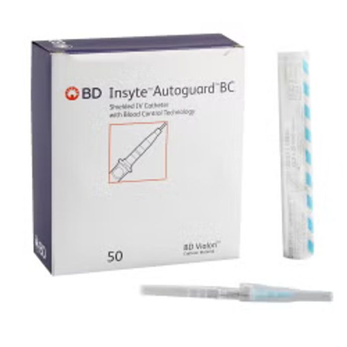 Peripheral IV Catheter Autoguard BC Wing Pink 20Gx1" 50/Box