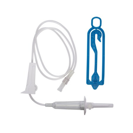 IV Administration Set 2 Ports 15 Drops/mL Drip Rate Without Filter 37" Tubing Solution 1/each
