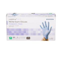 Glove, Exam NonSterile Nitrile PF Blue Medium 200/Box