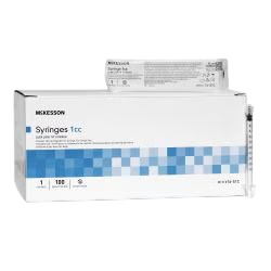 Tuberculin Syringe 1CC w/out Needle 100/Box