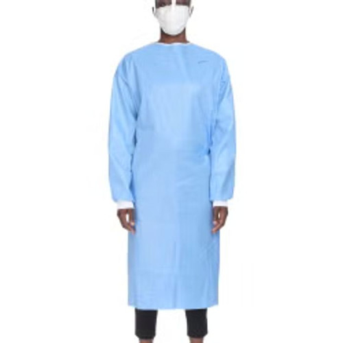 Non-Reinforced Surgical Gown with Towel McKesson Large Blue Sterile AAMI Level 3 Disposable 1/Pack