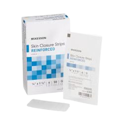 Skin Closure Strip McKesson 1/4 X 1-1/2 Inch Nonwoven Material Reinforced Strip White