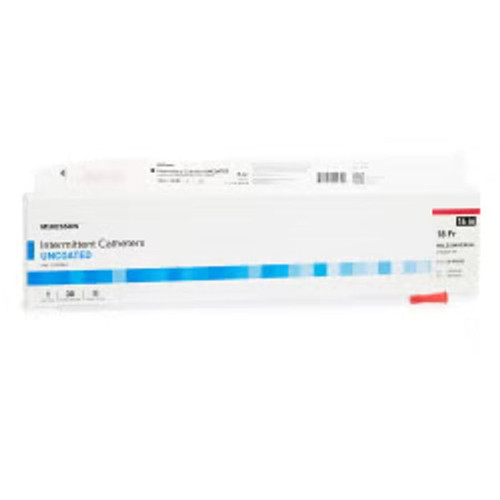 Intermittent/Urethral Red Rubber Catheter, Universal, 20 Fr x 16" 12/Case