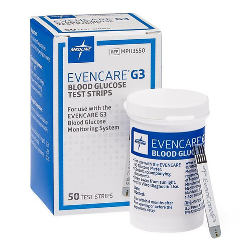 Glucose Test Strips for EvenCare G3 Meter 50/Box