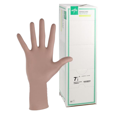 SensiCare Neoprene Surgical Gloves, Size 7.5  50/Box