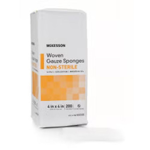 Cotton Gauze Sponge 4x4" 12 Ply Sterile Not Made With Natural Rubber Latex, 50/BX