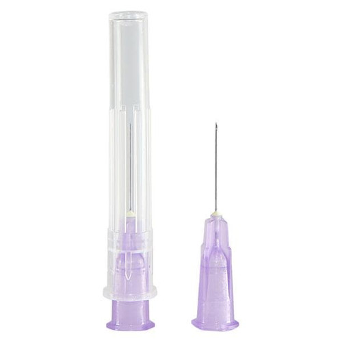 Needle 30g 1/2" Hypodermic Regular Bevel Sterile Disposable Yellow Conventional 100/Box