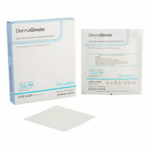 Alginate Dressing DermaGinate® 4-1/4 X 4-1/4 Inch Square 10/box