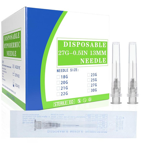 Hypodermic needle 27G x ½” Conventional 100/Box