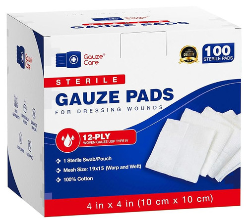 Henry Schein 100% Cotton All-Gauze Sponge 4x4" 12 Ply Non-Sterile Square Not Made With Natural Rubber Latex 200/Box