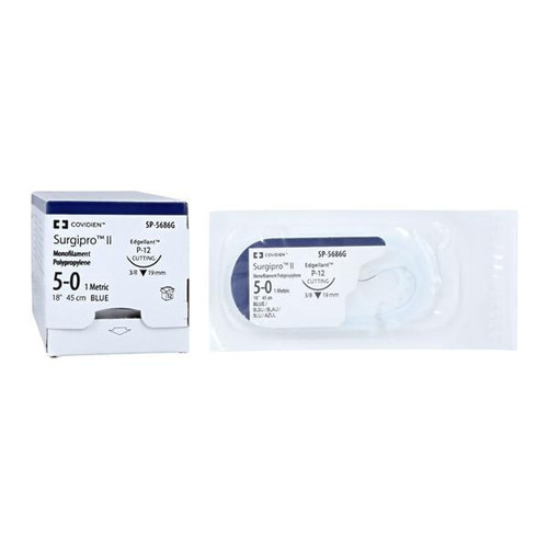 Surgipro II Suture 5-0 18" Polypropylene Monofilament P-12 Blue 12/Case