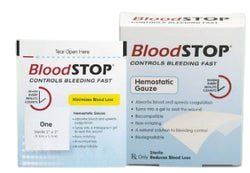 Gauze, Hemostatic Bloodstop 1/2"X2" 24/Box