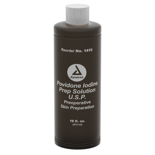 Skin Prep Solution Foster & Thrive™ 8 oz. Bottle 10% Strength Povidone-Iodine NonSterile 1/bottle