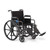 Bariatric Adult Wheelchair, Dual Axle Desk Length Arm, Swing-away Footrest Black Upholstery 22inch Seat Width 450LBS 1/each
