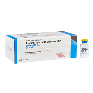 Propofol IV Emulsion w/ EDTA 10mg/mL 20mL 10/SDV (Diprivan) — Pfizer Laboratories Div Pfizer Inc