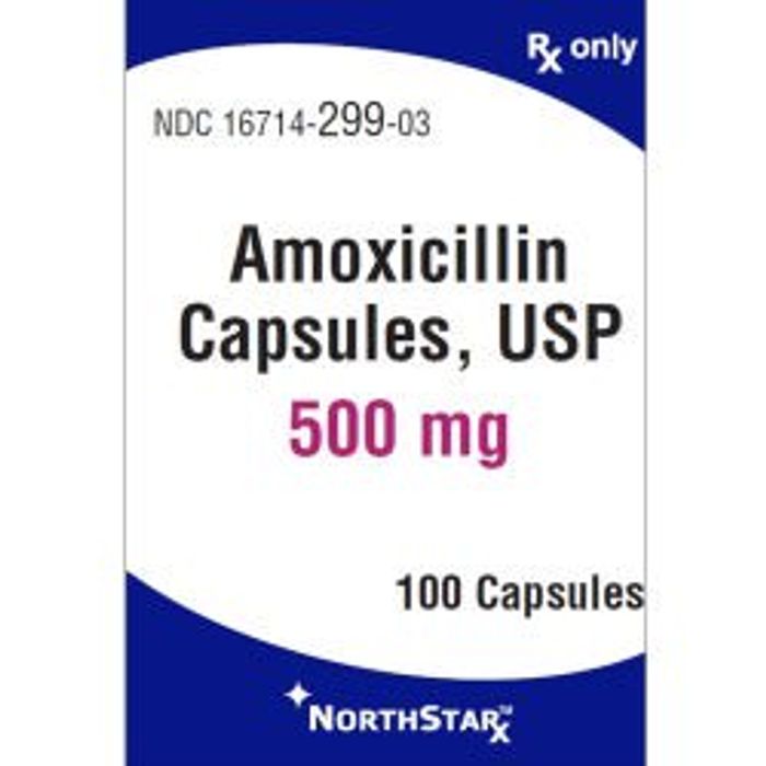 Amoxicillin 500mg Capsule 50/Bottle