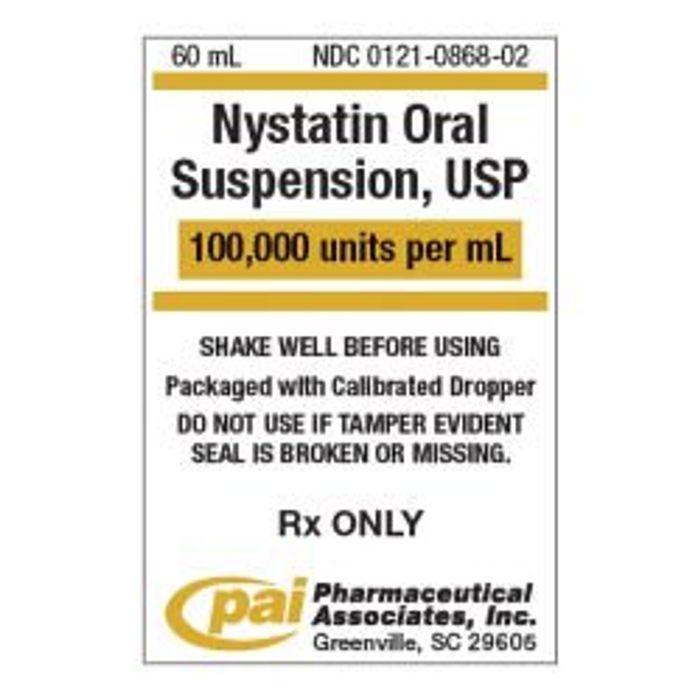 Nystatin 100 mu-mL 473mL 1/Bottle