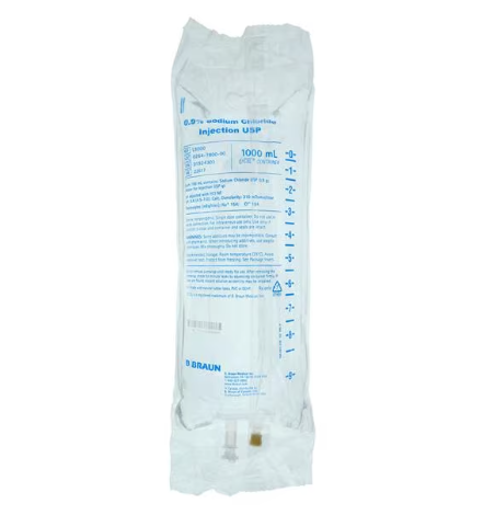 Sodium Chloride IV Solution 0.9% 1000mL Excel Plus Bag 12/Case