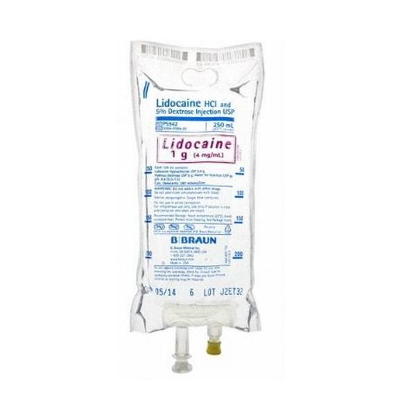 Lidocaine HCl / 5% Dextrose 4 mg / mL IV Injection 500mL 18/Flex Bag