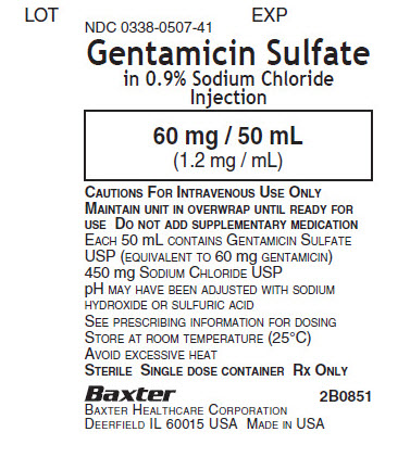 Gentamicin Sulfate Injection 100mg 50mL 24/Bag
