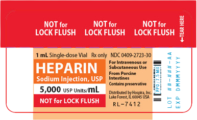 Heparin Sodium 1000U/mL 30mL 25/MDV