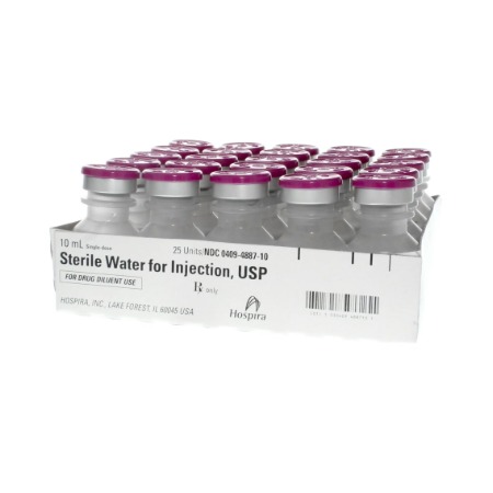 Sterile Water for Injection (PF) 10mL 25/SDV