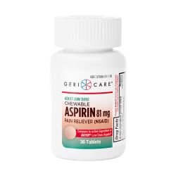 Aspirin tab Chewable 81mg 36/Bottle