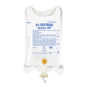 Dextrose 5% IV Solution 500mL 24/Flex Bag