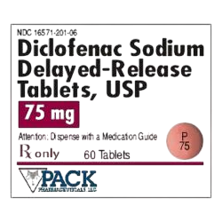 Diclofenac Sodium 75mg Tablet 100/Bottle
