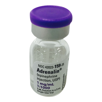 Epinephrine (Adrenaline) Injection 1mg/mL (1:1000) 1mL 25/SDV