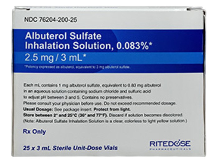 Albuterol Sulfate Inh Nebulization Sol 2.5mg/3mL 0.083% 30/UD