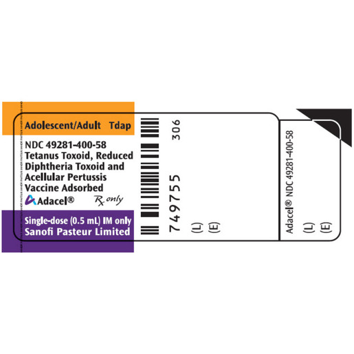 Adacel TDaP Vaccine 10 to 64yrs (PF) Injection Prefilled Syringe 0.5mL 5/Box (REF)