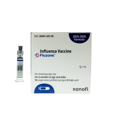 Fluzone Influenza (Sanofi Pasteur) 0.5ml PFS thimerosal-free 10/bx (2025-26) (REF)