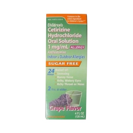Children’s Cetirizine HCl Oral Solution 1mg/mL Grape 4oz 1/Bottle