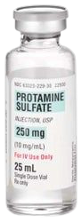 Protamine Sulfate 10mg/mL 5mL 25/SDV