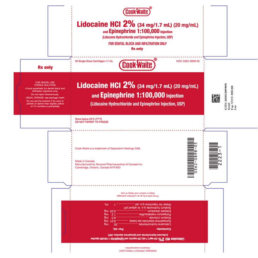 Xylocaine/Epi 2%-1:100000 50mL 25/MDV