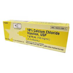 Calcium Chloride IV Solution 100mg/mL 10mL 10/Syringe