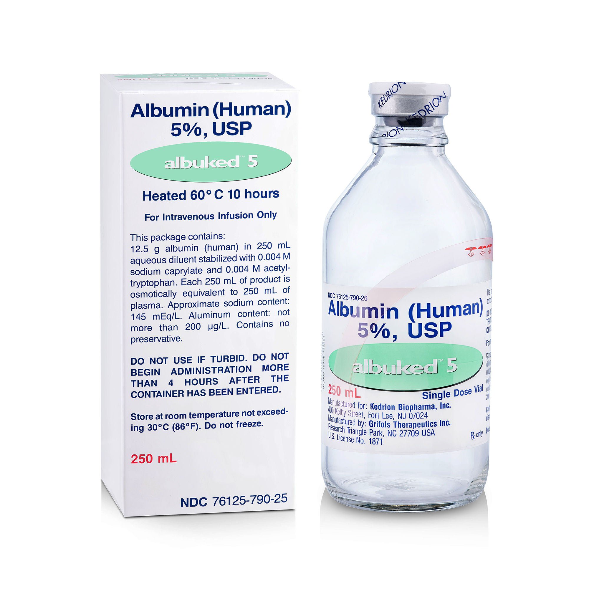 Albuked Albumin (Human)  5%  250ml  1/vial