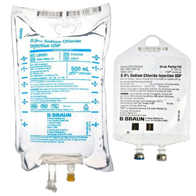 Sodium Chloride 0.9% IV Solution 500mL 20/Flex Bag