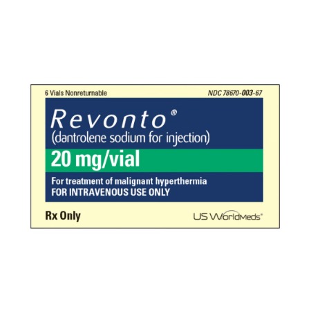 Revonto IV Solution 20mg 65mL 6/Vial (Dantrolene)